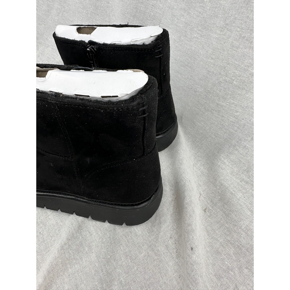 Universal Thread Womens Black Faux Suede Ankle Boots Side Zip Memory Foam Size 7 - Picture 3 of 5